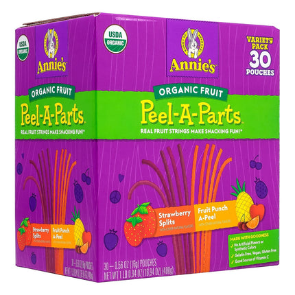 Annie's Organic Fruit Peel - A - Parts Fruit Snacks, Strawberry and Fruit Punch, 12 packs, 6.7 oz. - Chalk School of Movement