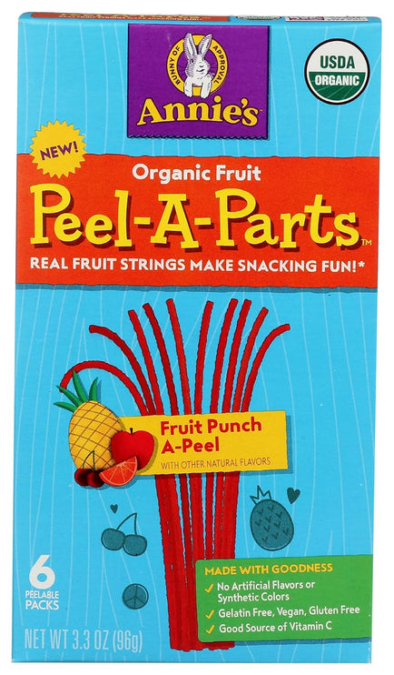 Annie's Organic Fruit Peel - A - Parts Fruit Snacks, Strawberry and Fruit Punch, 12 packs, 6.7 oz. - Chalk School of Movement