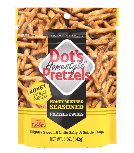 Dot's Pretzels Variety Pack, Original, Honey Mustard, and Cinnamon Sugar Pretzel Twists, Healthy Kids Snacks, 1oz Grocery Sized Bags (20 Count) - Chalk School of Movement