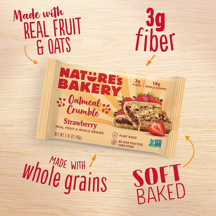 Nature's Bakery Oatmeal Crumble Strawberry Bars, 1.41 Oz, 6 Ct - Chalk School of Movement